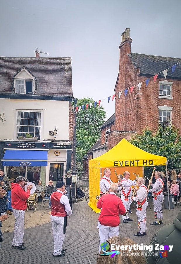 Morris Dancers in Alcester Warwickshire UK During the Platinum Jubilee Celebration