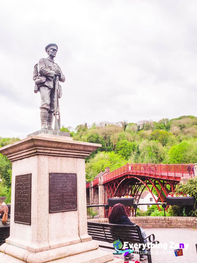 Seating area near the Iron Bridge in Telford
