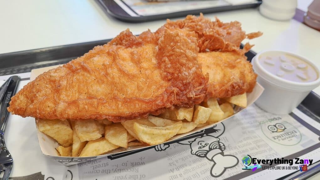 Fish and Chips from the local chip shop or chippy