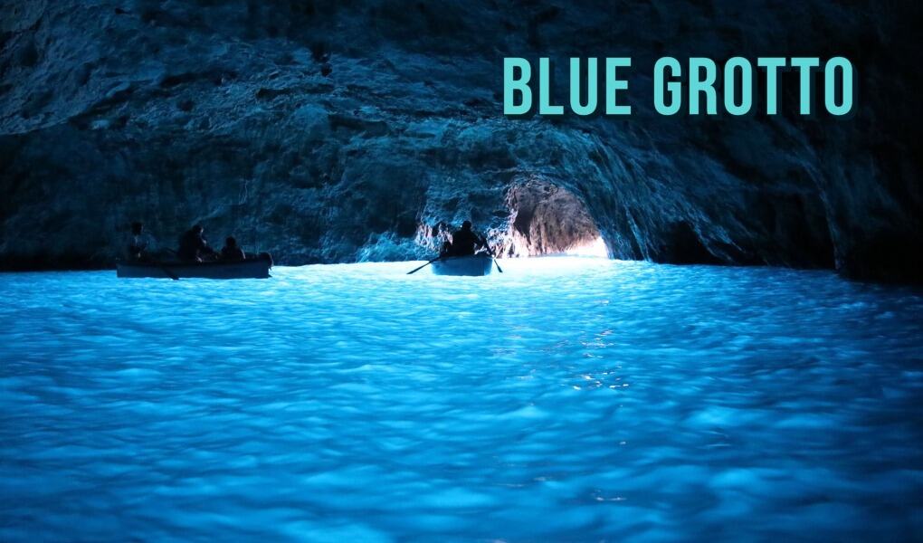 Blue Grotto in Capri Island Italy