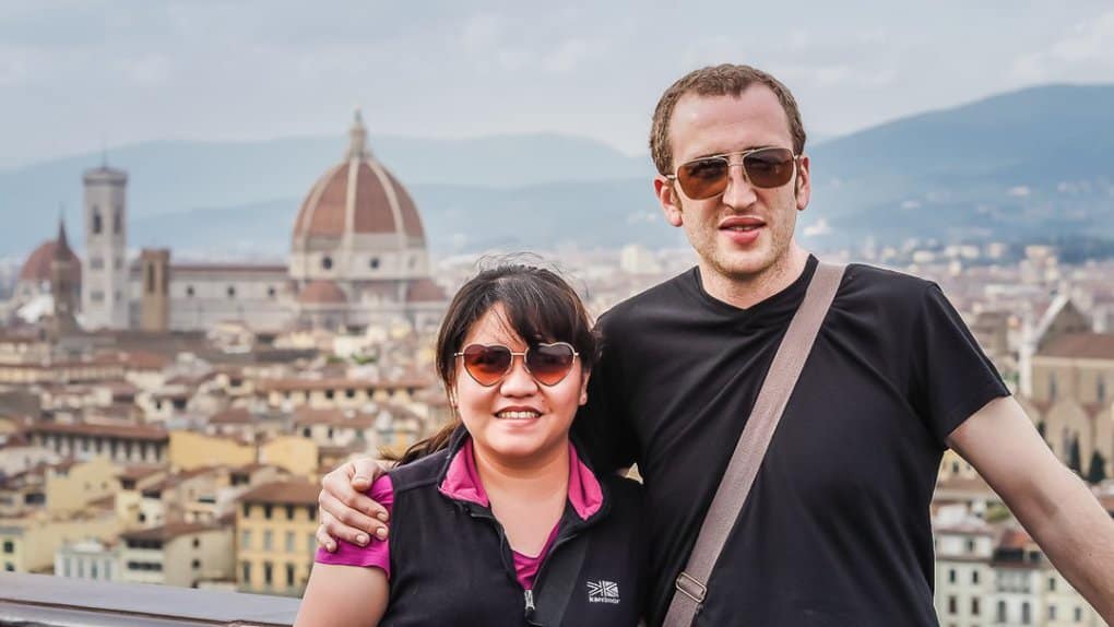 Stephen and I at Piazalle Michelangelo