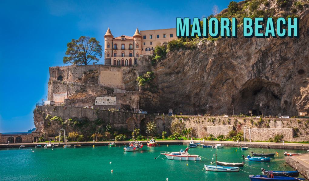 Maiori Beach in Amalfi Coast Italy