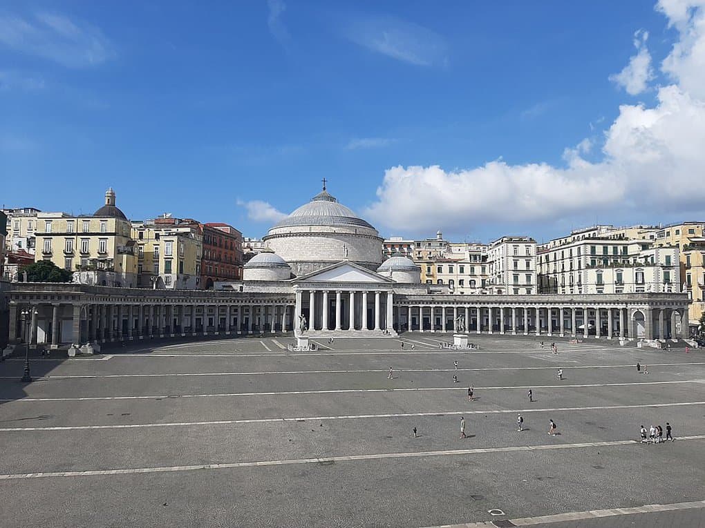 Piazza del Plebiscito in Naples Italy