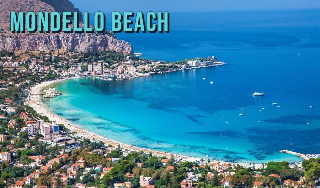 Mondello Beach in Palermo Sicily Italy