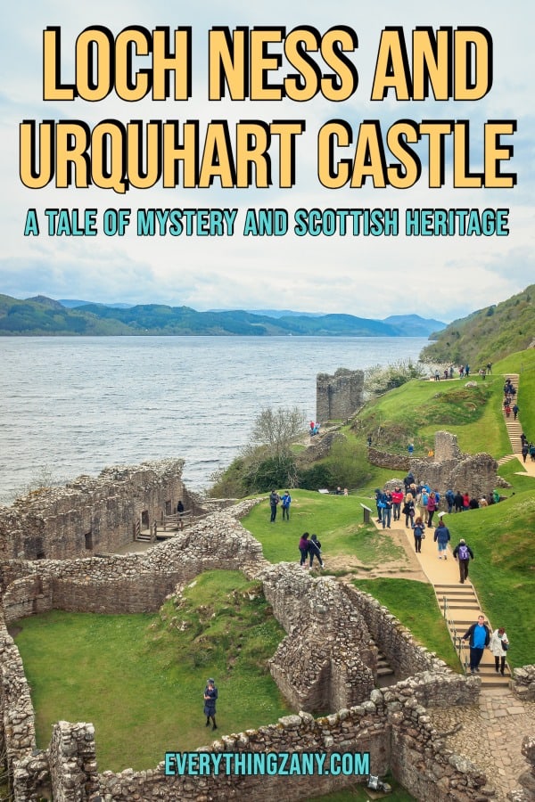 Loch Ness and Urquhart Castle A Tale of Mystery and Scottish Heritage pin