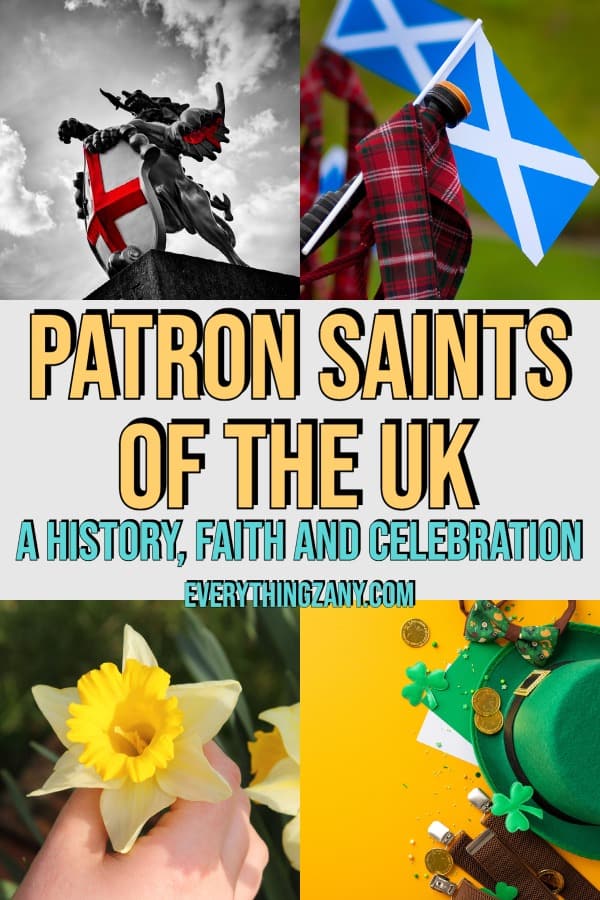 Patron Saints of the UK A History, Faith and Celebration pin