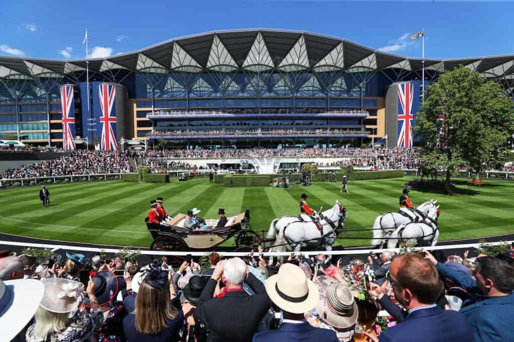 Royal Procession At Ascot Racecourse in the UK