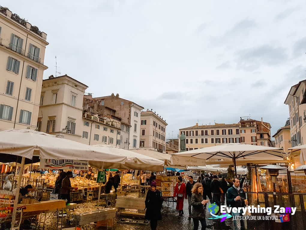 Market in Trastevere Rome Italy