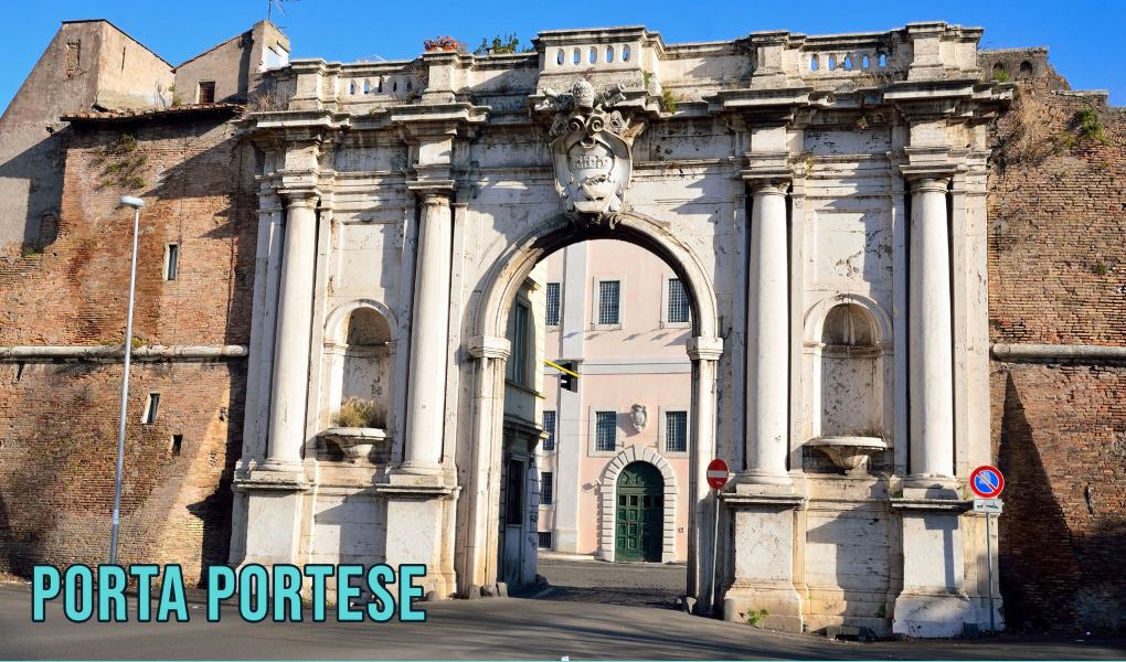 Porta Portese in Trastevere Rome Italy