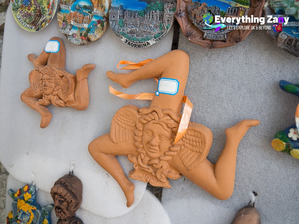 Sicilian Pottery: Trinacria Symbol of Sicily Italy