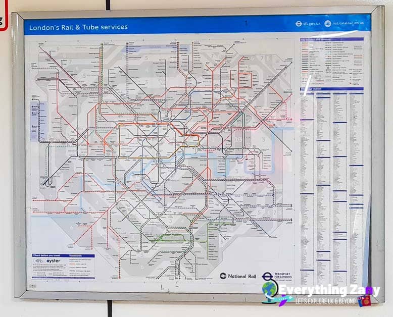London Underground Map found in Tube Stations