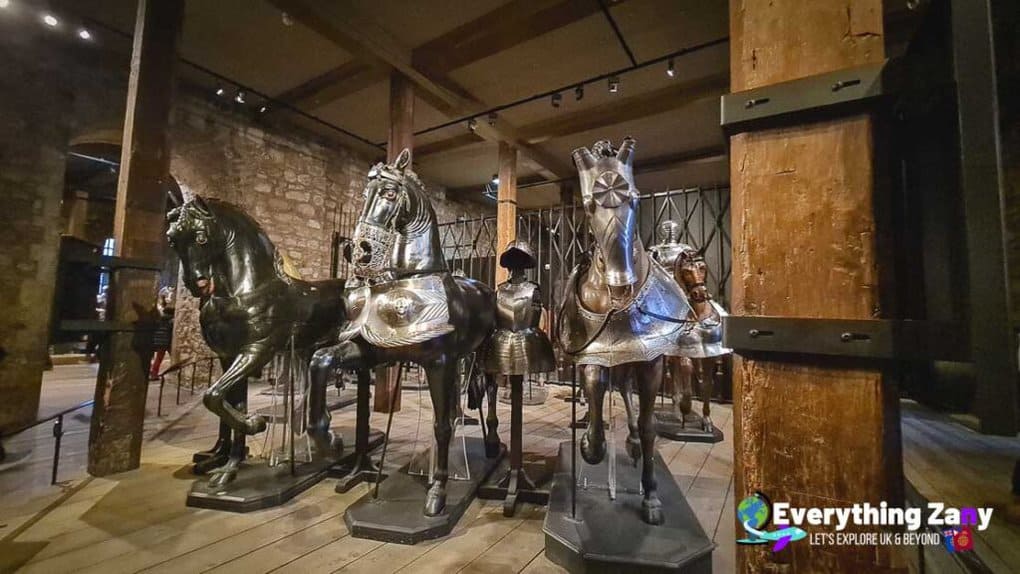 Royal Armoury at the White Tower of Tower of London UK