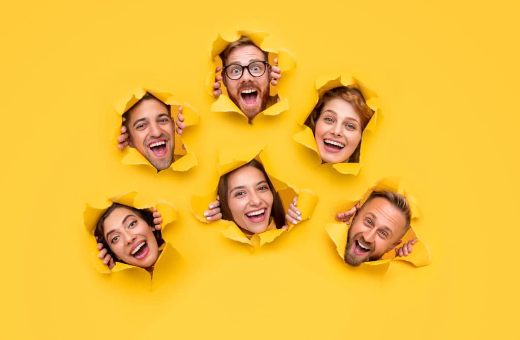Positive team having fun. The power of positive energy in event marketing.