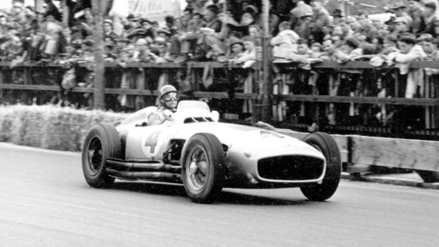 Juan Manuel Fangio Driving The W 196 R At The 1954 Swiss Gp