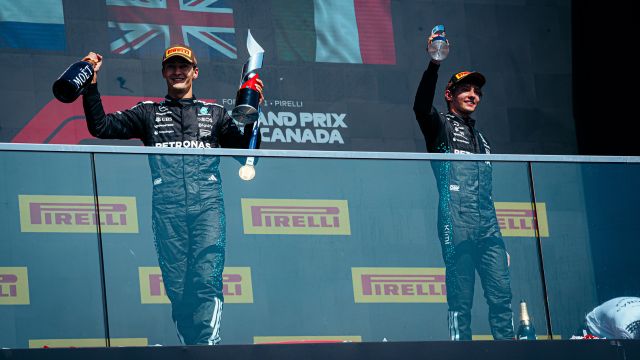 Canadian Grand Prix, George Russell & Kimi Antonelli (image courtesy Mercedes)
