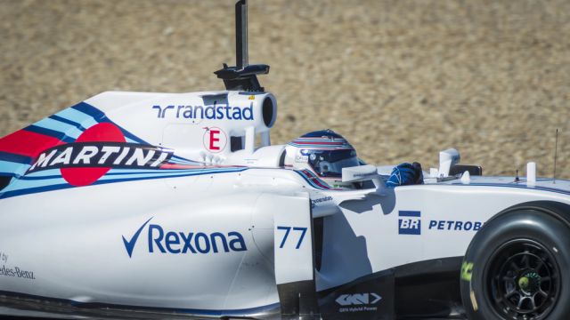 JEREZ, SPAIN - FEBRUARY 2ND: Valtteri Bottas testing his new FW37 Martini Williams Racing F1 car on the first Test at the Jerez Circuit in Jerez, Andalucia, Spain on Feb. 2, 2015. — Photo by MrSegui