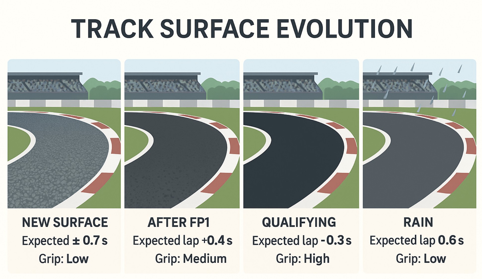 Track Surface Evolution
