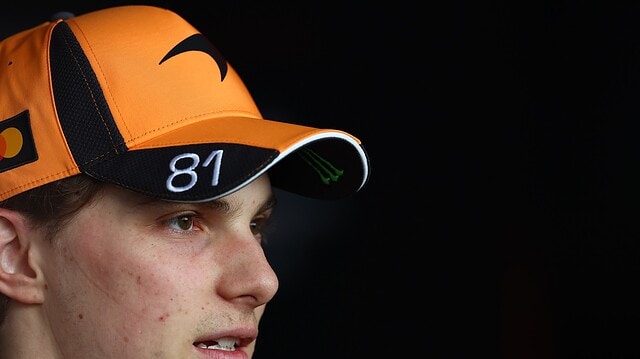 SUZUKA, JAPAN - MARCH 29: Second placed Oscar Piastri of Australia and McLaren is interviewed during the F1 Grand Prix of Japan at Suzuka Circuit on March 29, 2026 in Suzuka, Japan. (Photo by Simon Galloway/LAT Images)