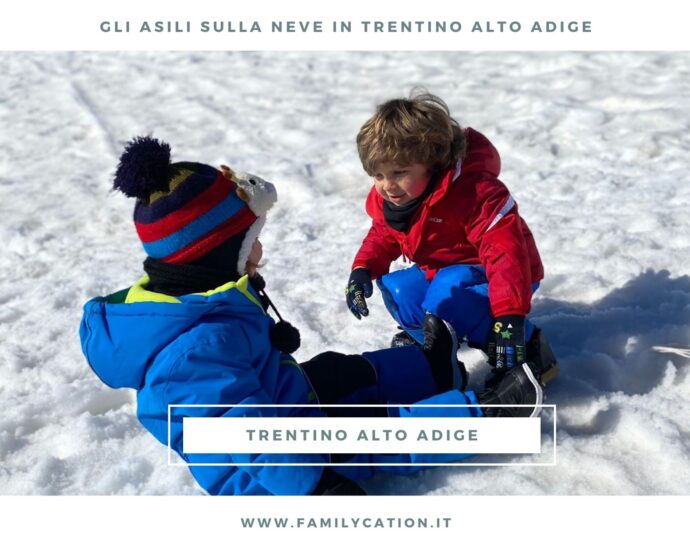 asili sulla neve