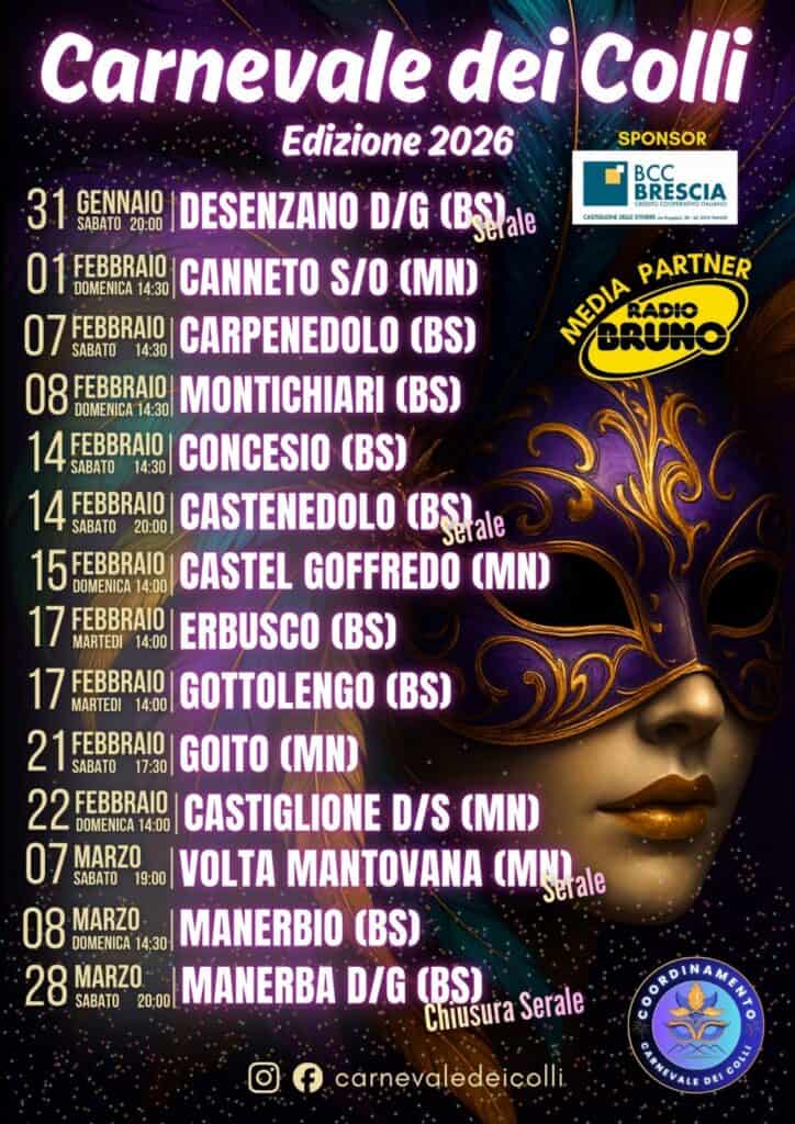 carnevale 2026 mantova e provincia
