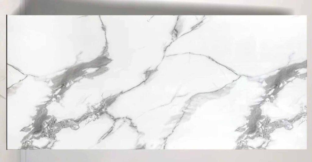 Elegant marble-style shower panel for modern bathrooms.