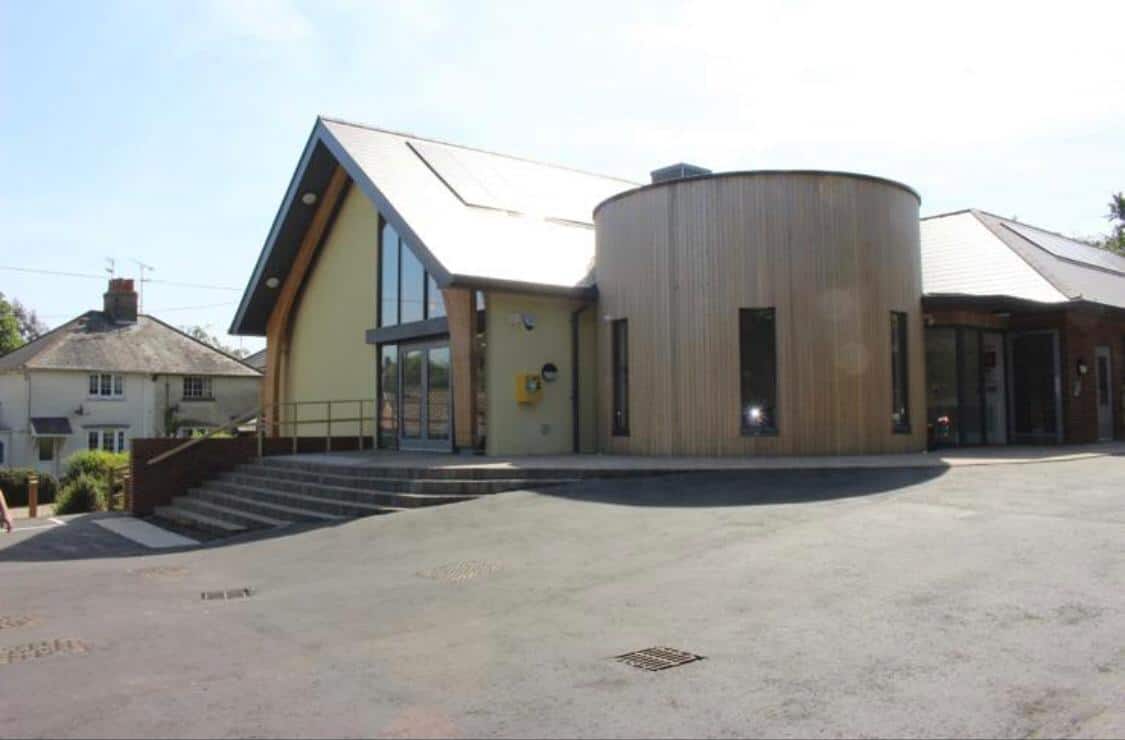 Front of the Herne Community Centre on a Clear Sunny day