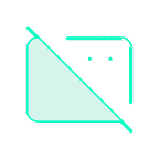 Holographic security label design with QR code verification feature shown as cyan rectangular frame with diagonal line.