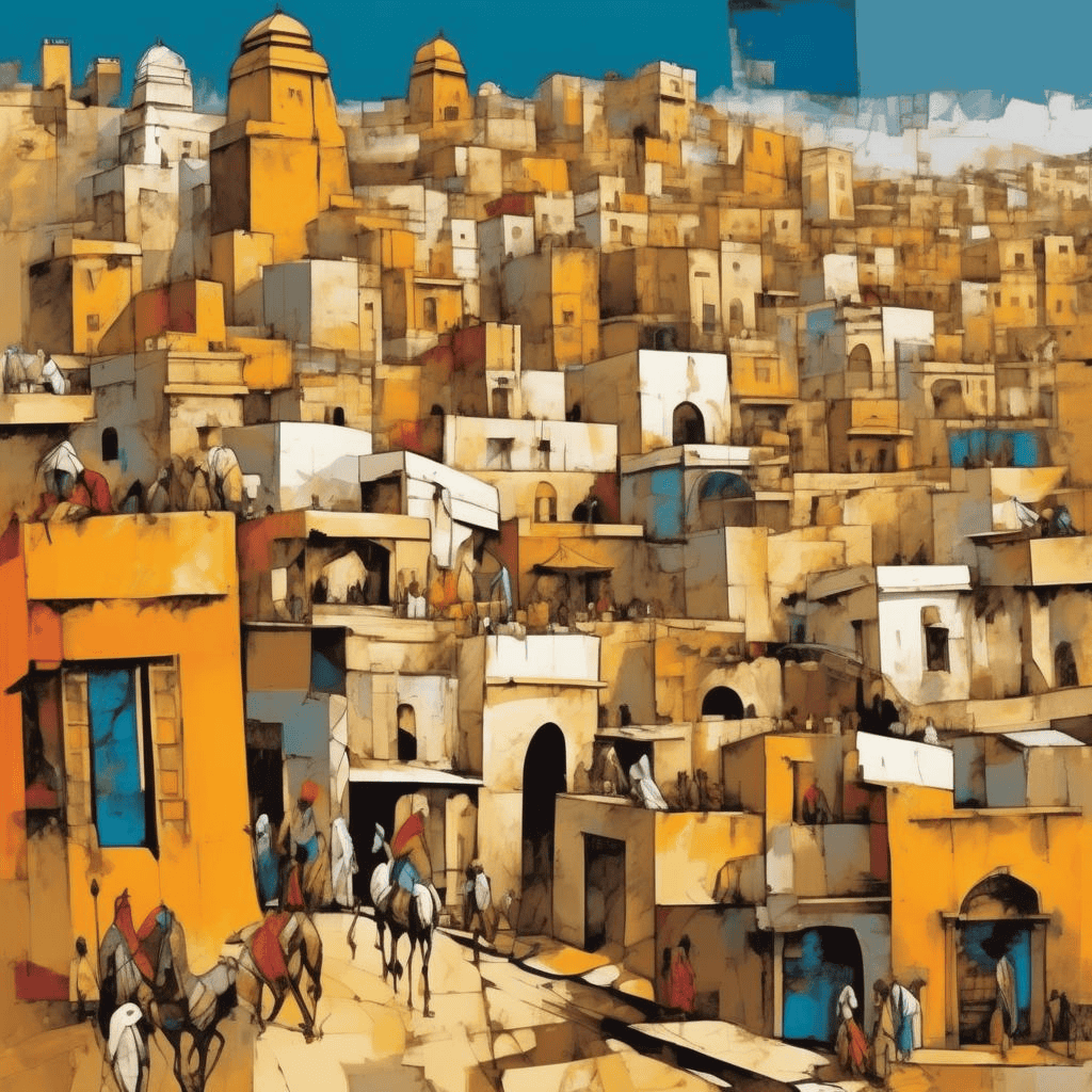 Rajasthan Landscape – M.F. Husain