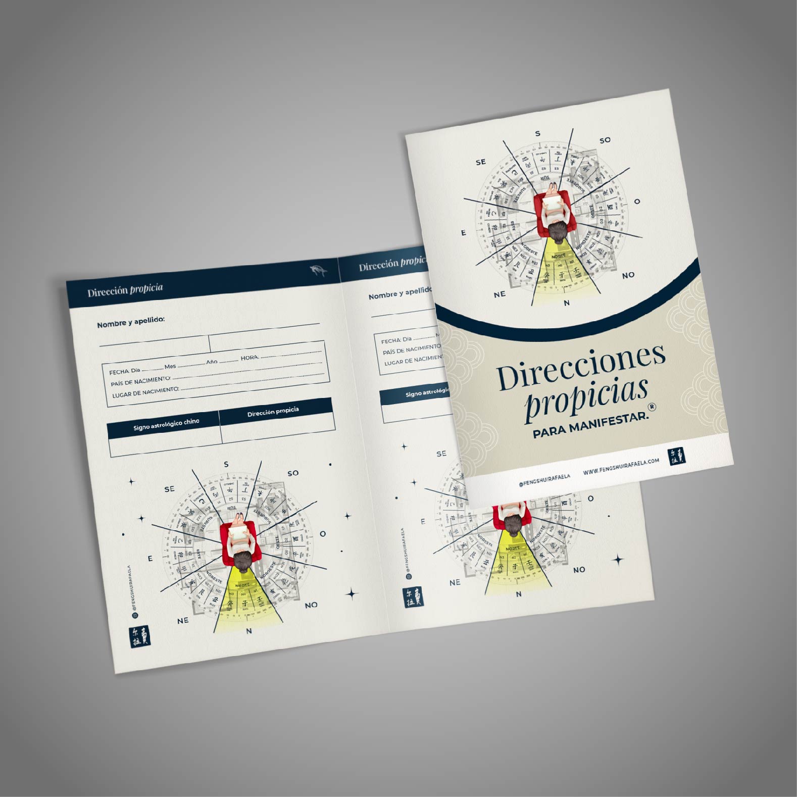 Guía de direcciones propicias para manifestar tus deseos y metas personales.
