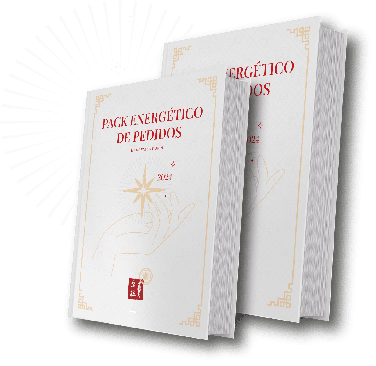 Guía de energía y pedidos con diseño de mano y estrella dorada, en estilo minimalista y elegante.