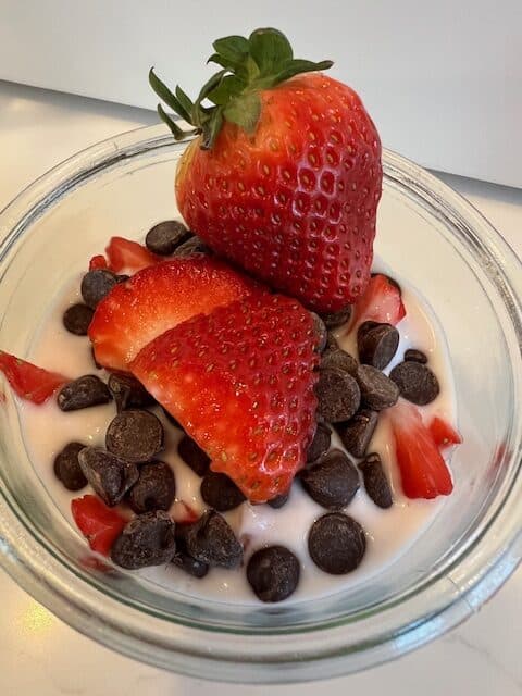 Picture of Strawberry Chocolate Chip Kefir Overnight Oats.