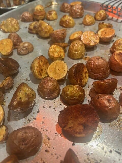 Picture of roasted baby potatoes.