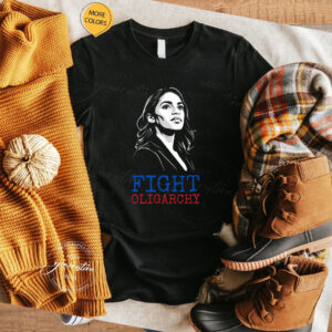 AOC Fight Oligarchy Graphic Shirt for Activists Protestors Social Justice Advocates Political Shirt