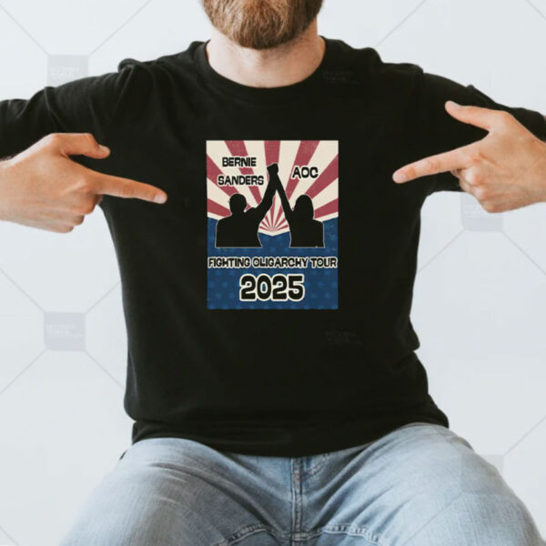 Bernie Sanders AOC Fighting Oligarchy Tour Shirt, Activism Protest Shirt