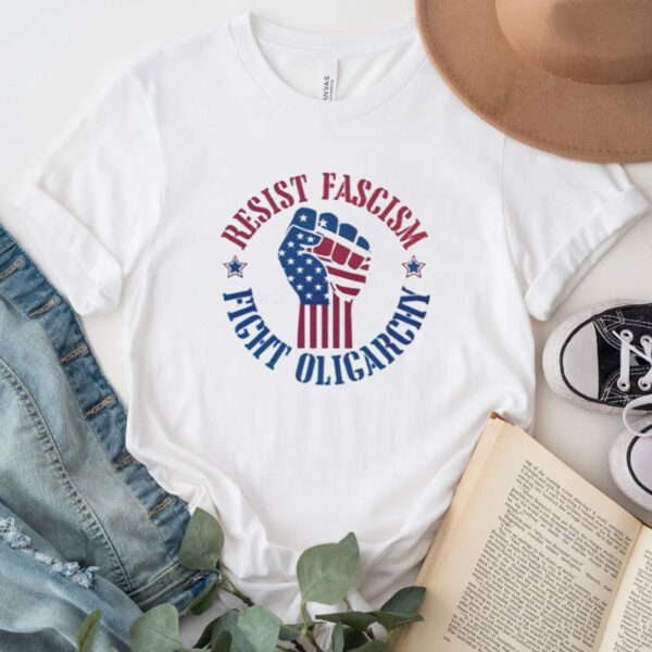 Cute Resist Fascism Fight Oligarchy, Anti Elon Protest T Shirt