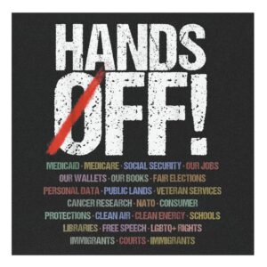 Hands Off Protest Car Magnets, Sticker