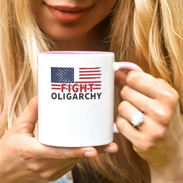 Patriotic Fight Oligarchy Mug, Resist Mug