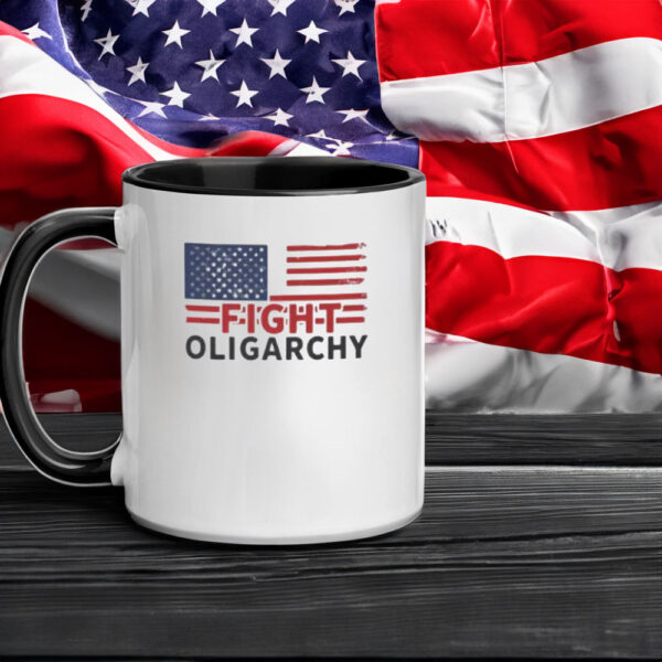 Patriotic Fight Oligarchy Mug, Resist Mug