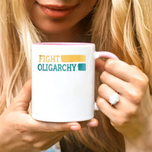 Retro Fight Oligarchy Mug, Fight Oligarchy Mug