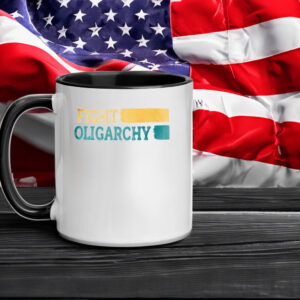Retro Fight Oligarchy Mug, Fight Oligarchy Mug