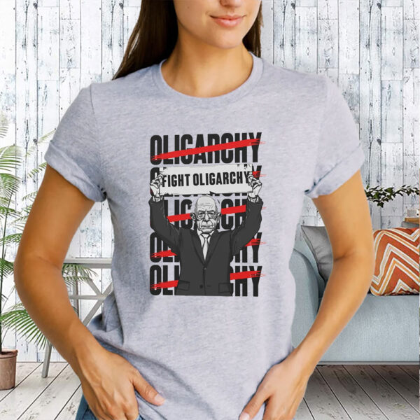 Bernie Sanders Fight Oligarchy, Rage Against The Machine 2025 T-Shirt