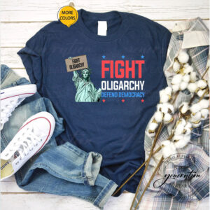 Fight Oligarchy And Defend Democracy, Bernie Sanders And AOC T-Shirt