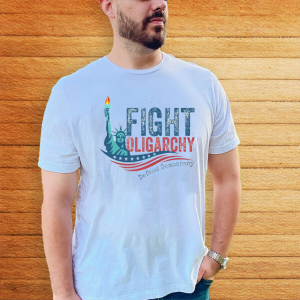 Fight Oligarchy Defend Democracy 2025 T-Shirt