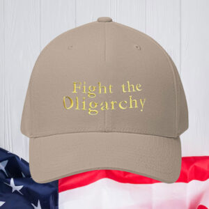 Fight The Oligarchy Gold Embroidered Hat