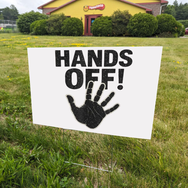 Hands Off Protest 2025, Feminist Yard Sign