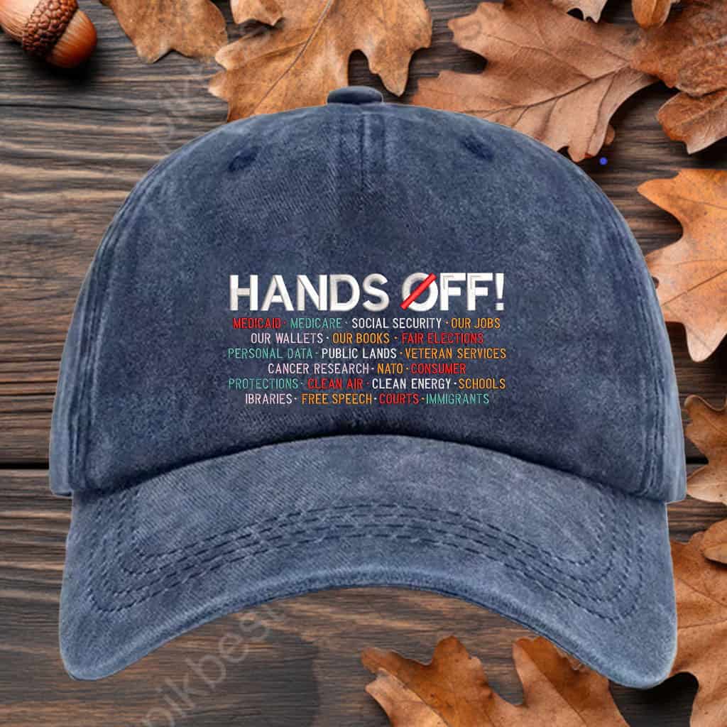 Hands Off Protest Embroidery Hat