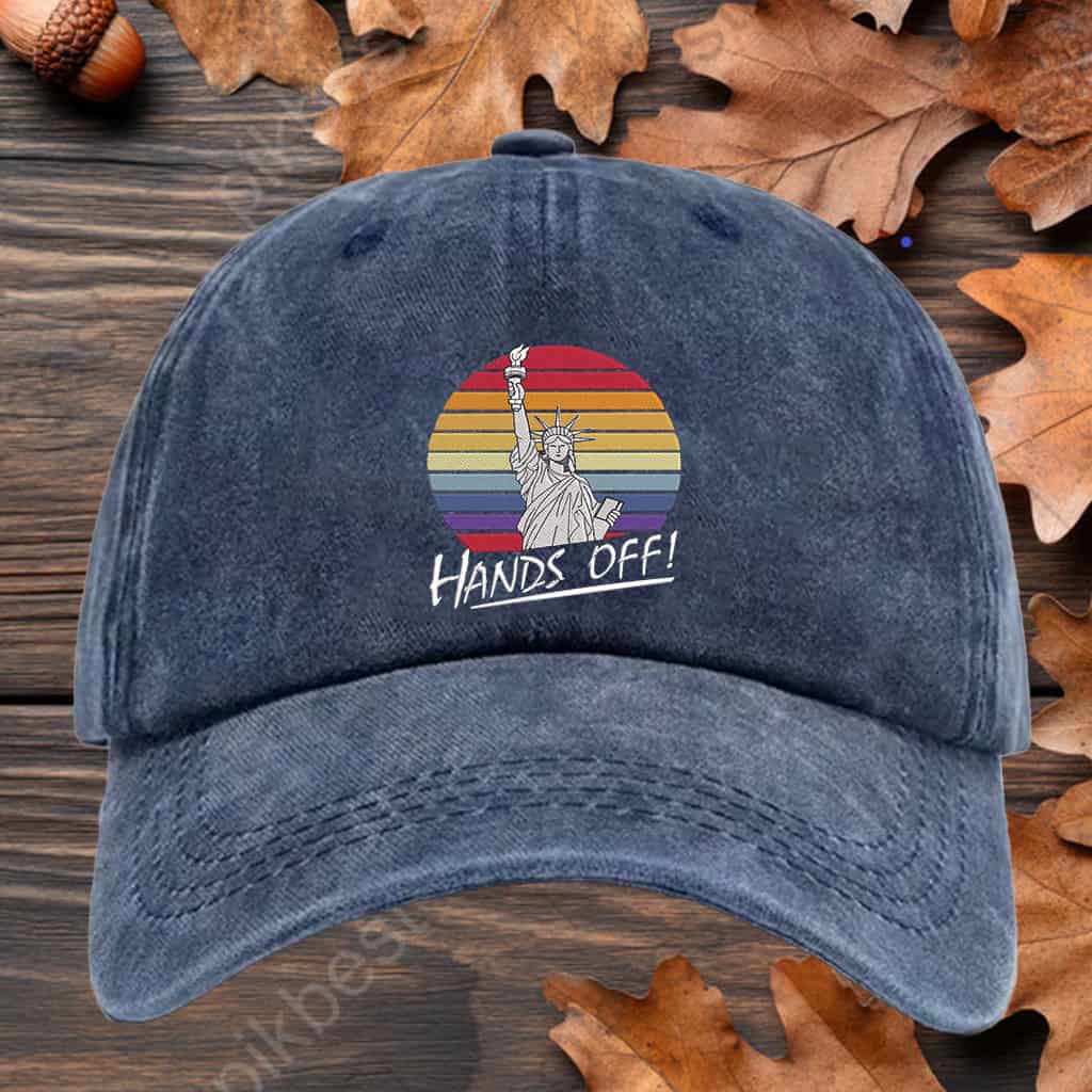 Hands Off Protest, Resist Anti Trump Embroidery Hat