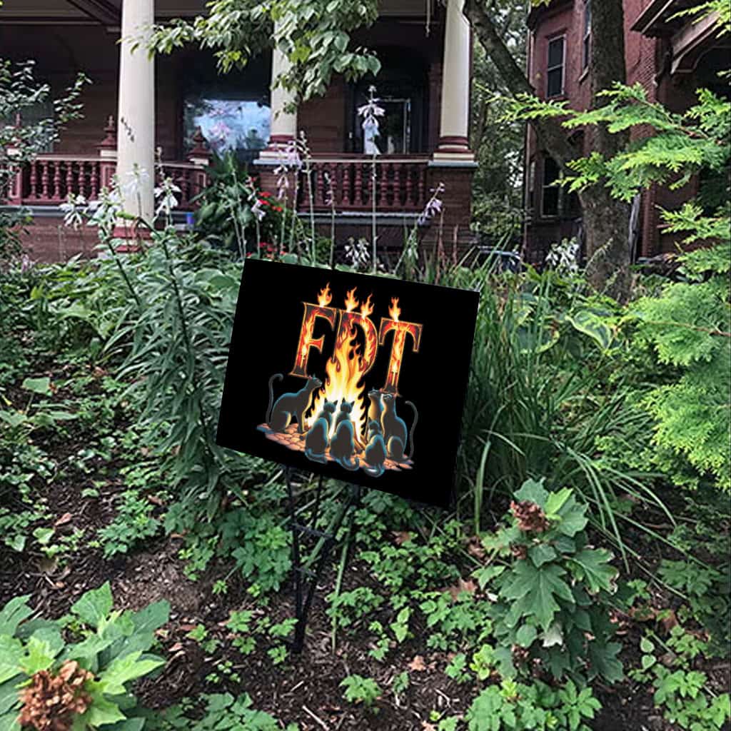 FDT - Anti Trump cat, Political protest Yard Sign