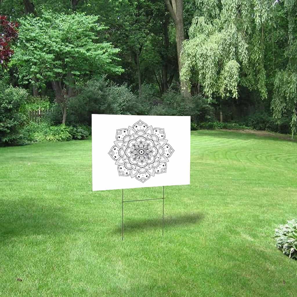 Subtle Anti Fascist FDT Mandala Anti Trump, 8647 Fuck Trump Fascism Yard Sign