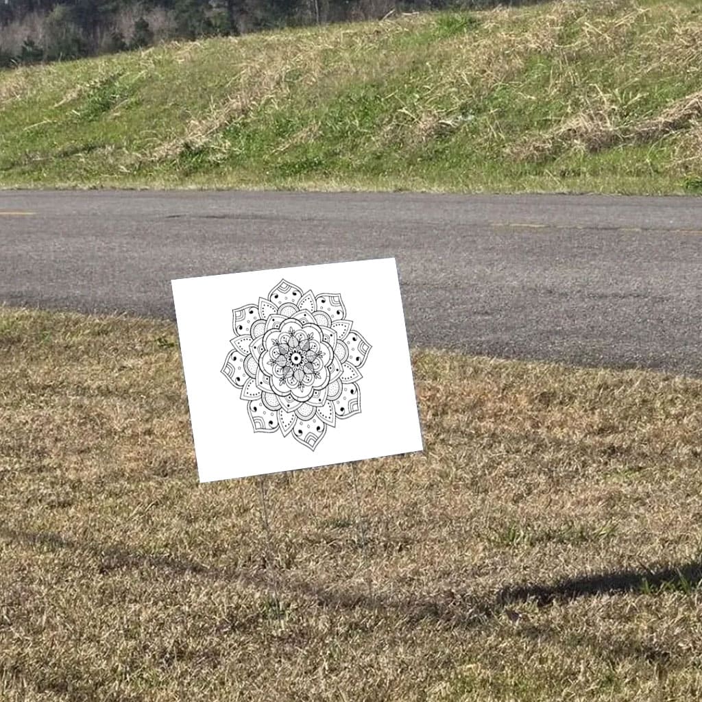 Subtle Anti Fascist FDT Mandala Anti Trump, 8647 Fuck Trump Fascism Yard Sign